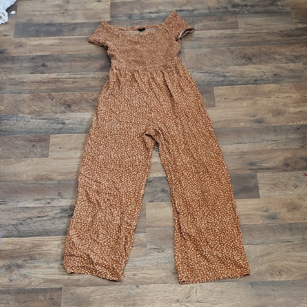 Brown Floral Jumpsuit